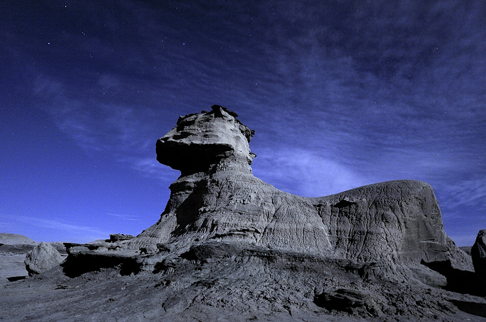 Sphynx bei Vollmond