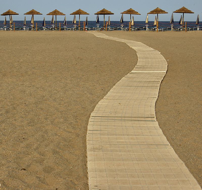 spiaggia al mattino