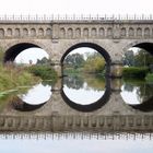 Spiegelbild. Brücke über die Stever bei Olfen. (Kreis Coesfeld)