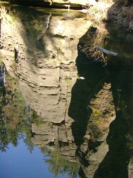 Spiegelbild der Kirnitzsch (Obere Schleuse)