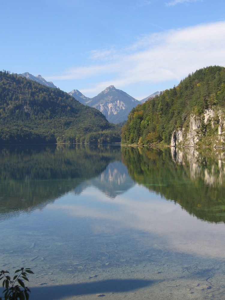 Spiegelbild im Alpsee bei Füssen