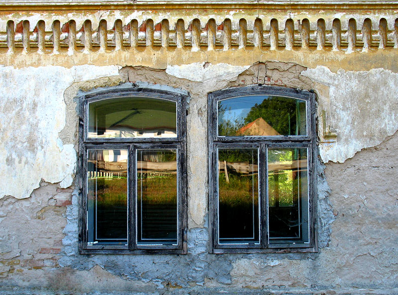 Spiegelbild im Fenster