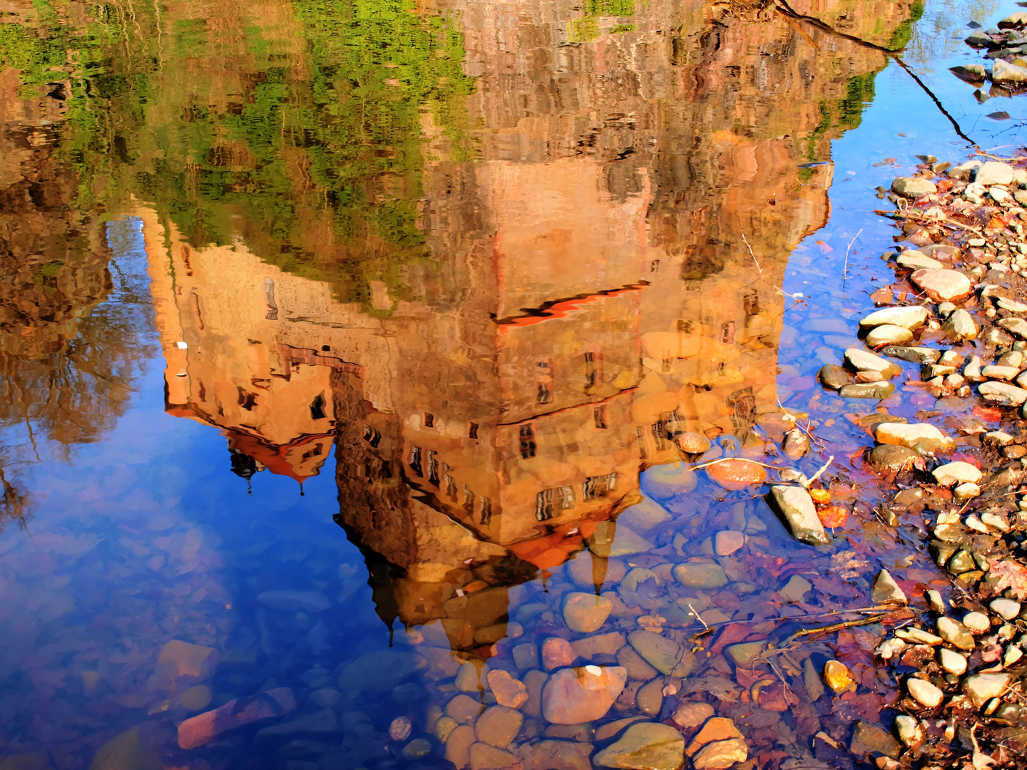 Spiegelbild im Fluss