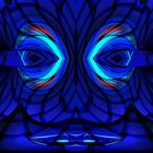 Spiegelbild - Maske in Blau
