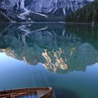 Spiegelbild vom Seekofl auf dem Pragser Wildsee