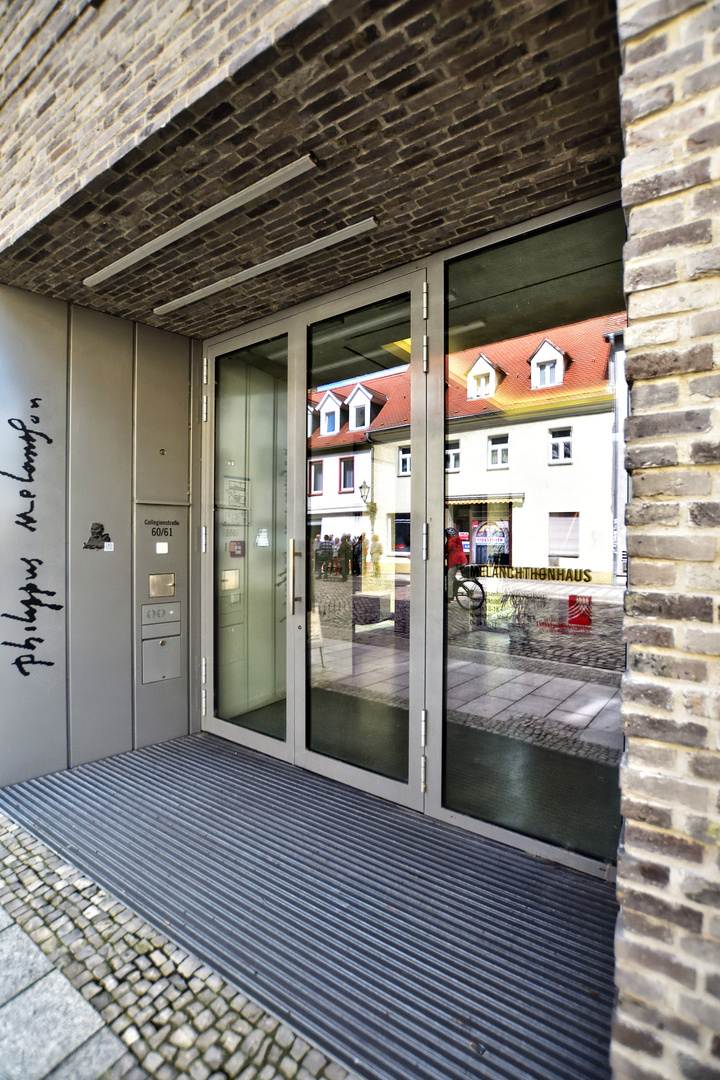 Spiegelei am Melanchthonhaus in Wittenberg