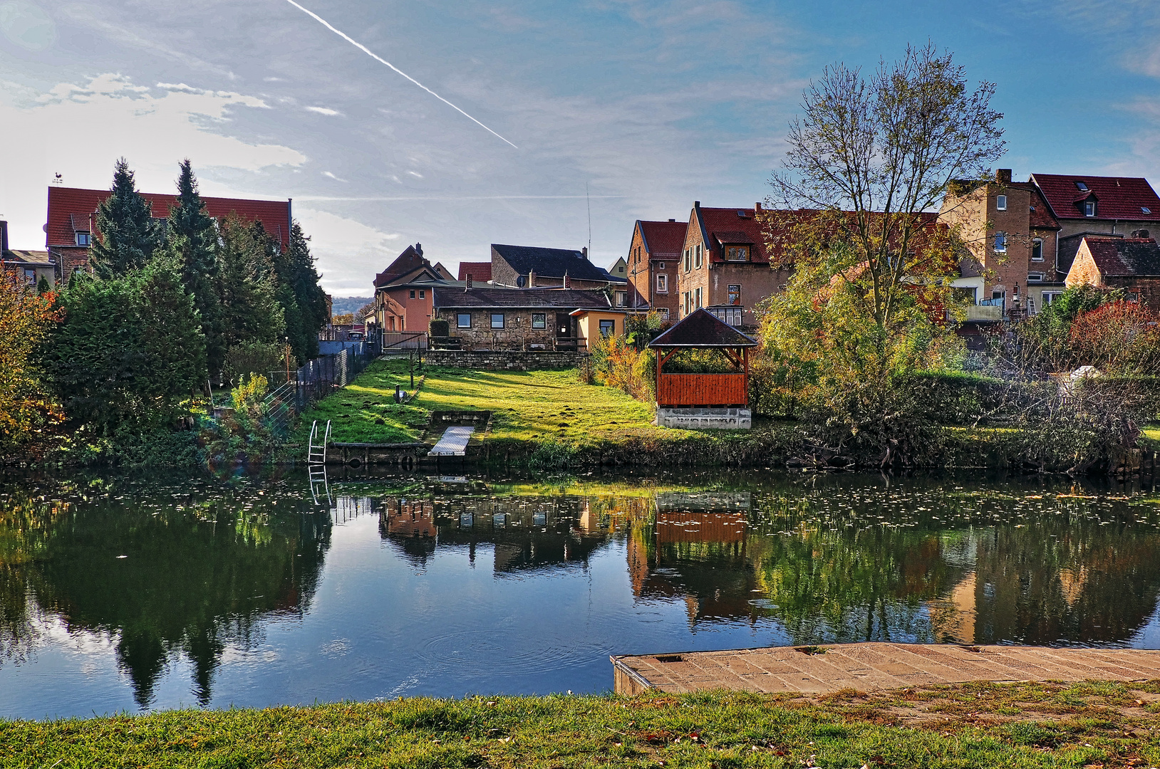 Spiegelein in der Unstrut