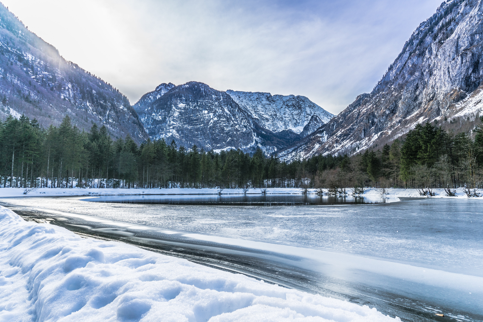 Spiegelglatt am Bluntautalsee