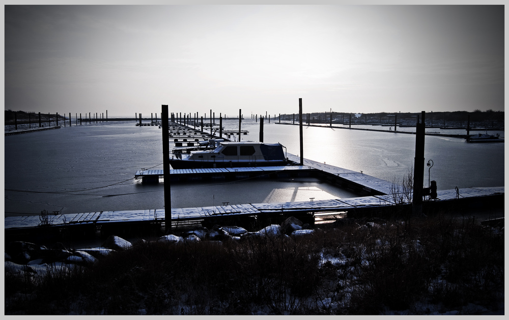 Spiegelglatt : Yachthafen Borkum