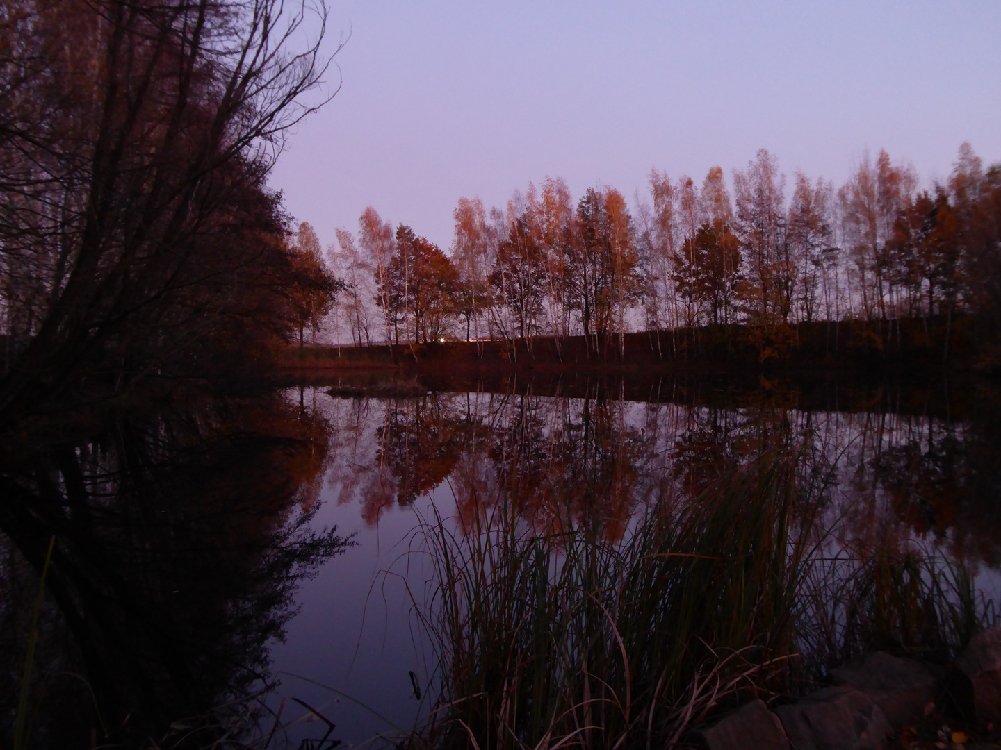 Spiegellung im Abendlicht