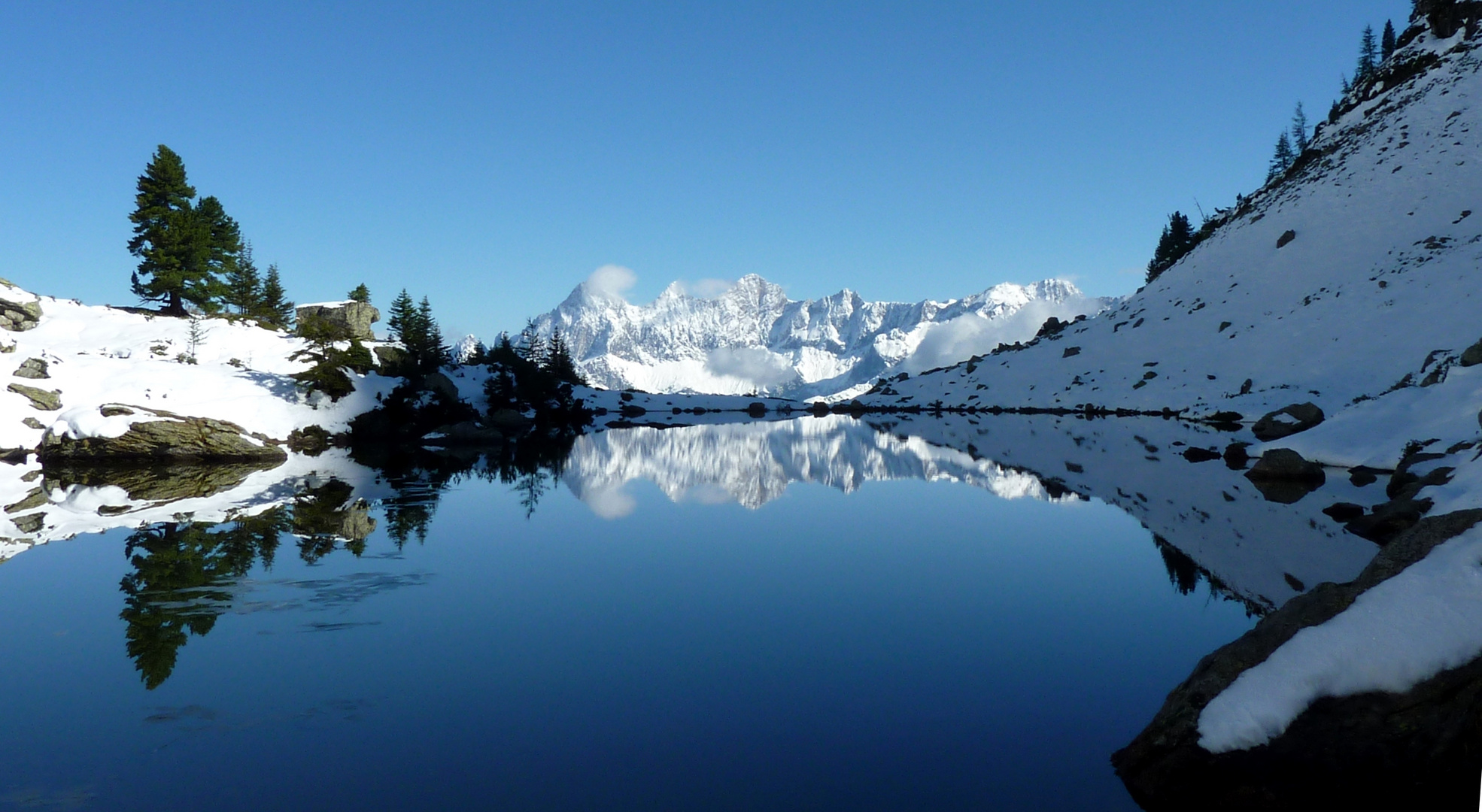 spiegelsee im winterkleid