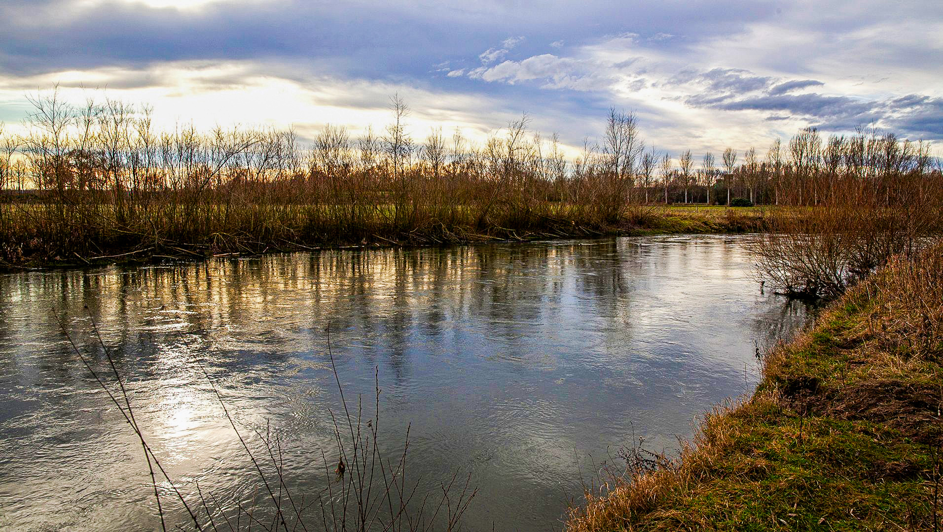 Spiegeltag - Abend an der Lippe