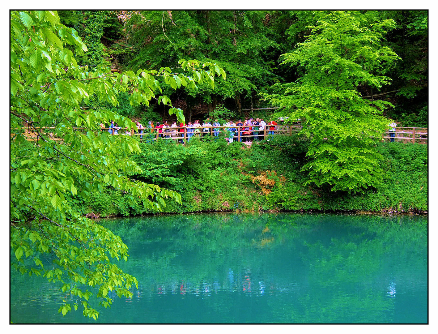 Spiegeltag- Besucher des Blautopfs