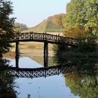 Spiegeltag: Brücke im Branitzer Park Cottbus