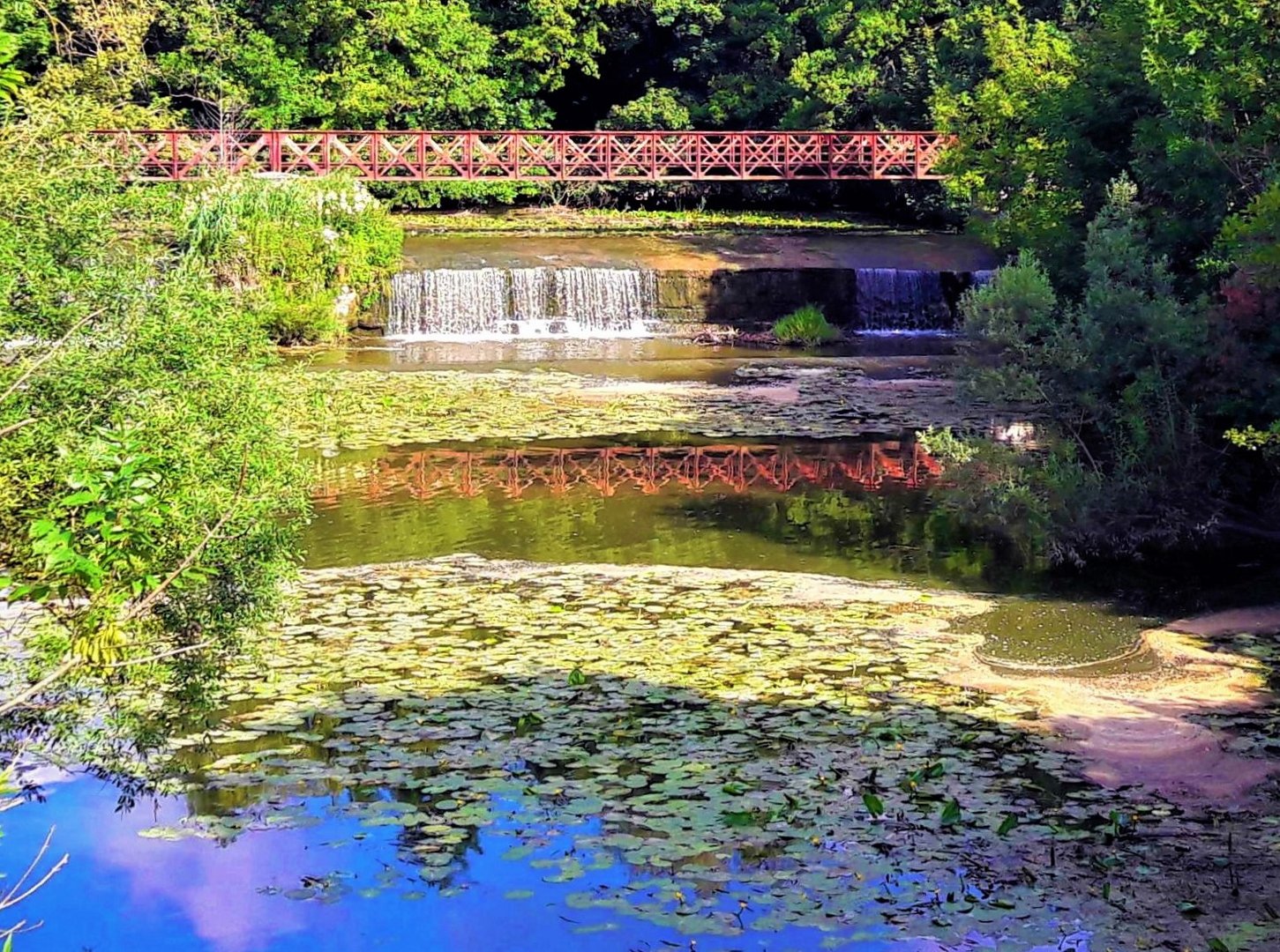 Spiegeltag Dinkelsbühl Wörnitzwasserfall an Staustelle Eisensteg