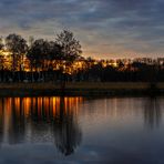 Spiegeltag - Fischteich am Abend