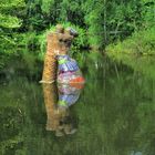 Spiegeltag- Skulptur im See