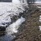 Spiegeltag Sonnenspiegelung im Schmelzwasser