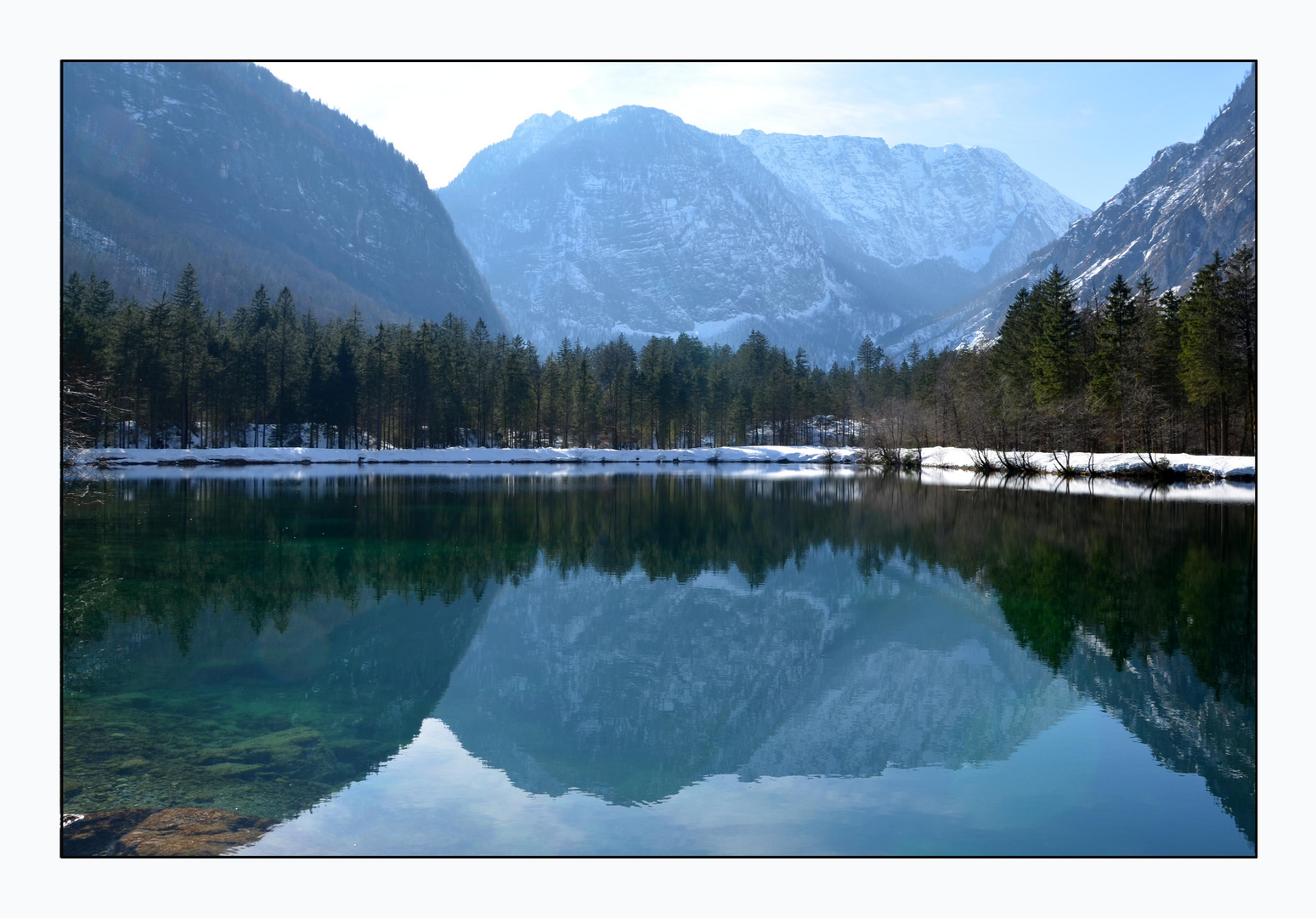 Spiegelung am Bluntausee