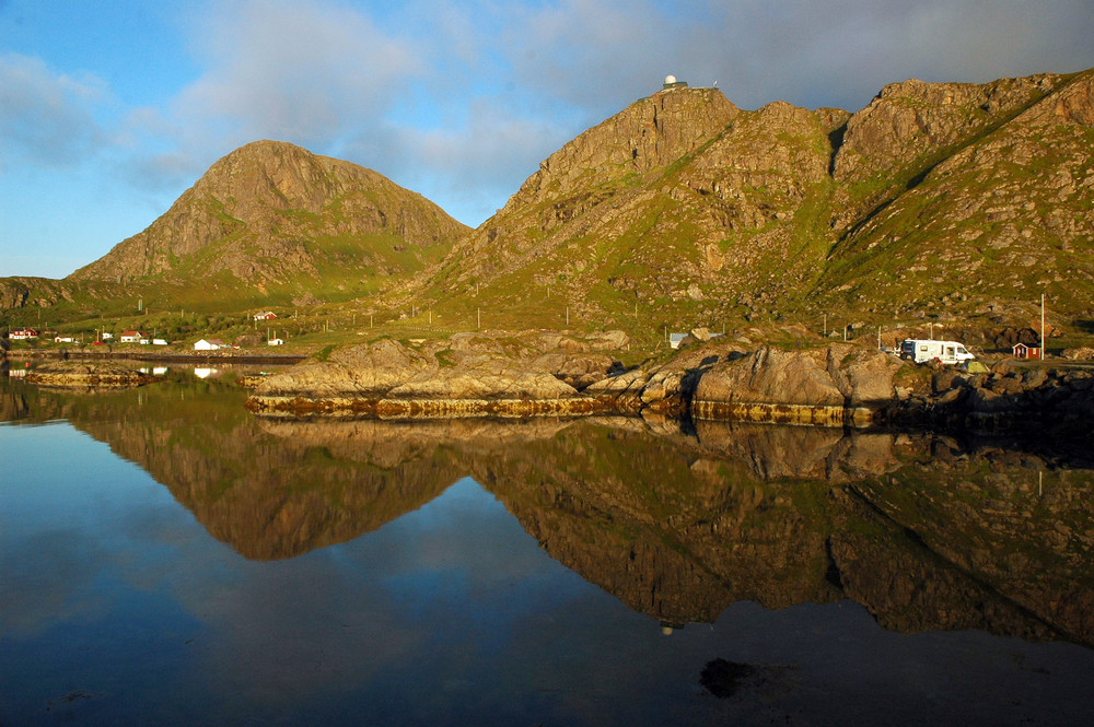 Spiegelung am Campingplatz in Sto/Vesteralen/Norwegen