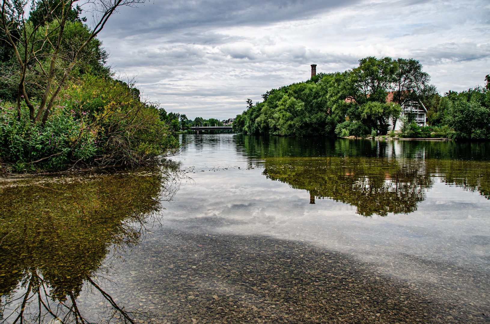 Spiegelung am Neckar