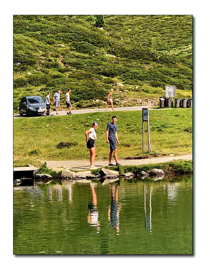 spiegelung am obersee bei st. jakob in osttirol