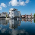 Spiegelung am Phönixsee als Panorama in Hörde