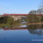 Spiegelung am Ruhrviadukt in Witten