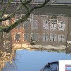 Spiegelung an der Singel-Gracht in Amsterdam