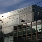 Spiegelung auf Bahnhofgebäude