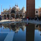 Spiegelung auf dem Markusplatz in Venedig