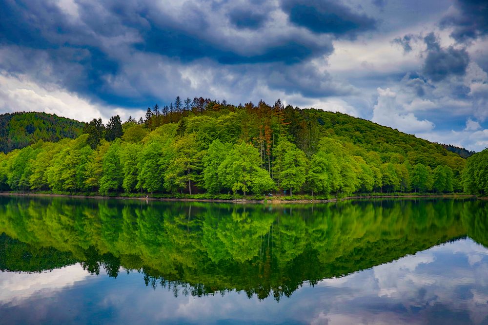 Spiegelung der Talsperre Foto & Bild naturereignisse, die elemente