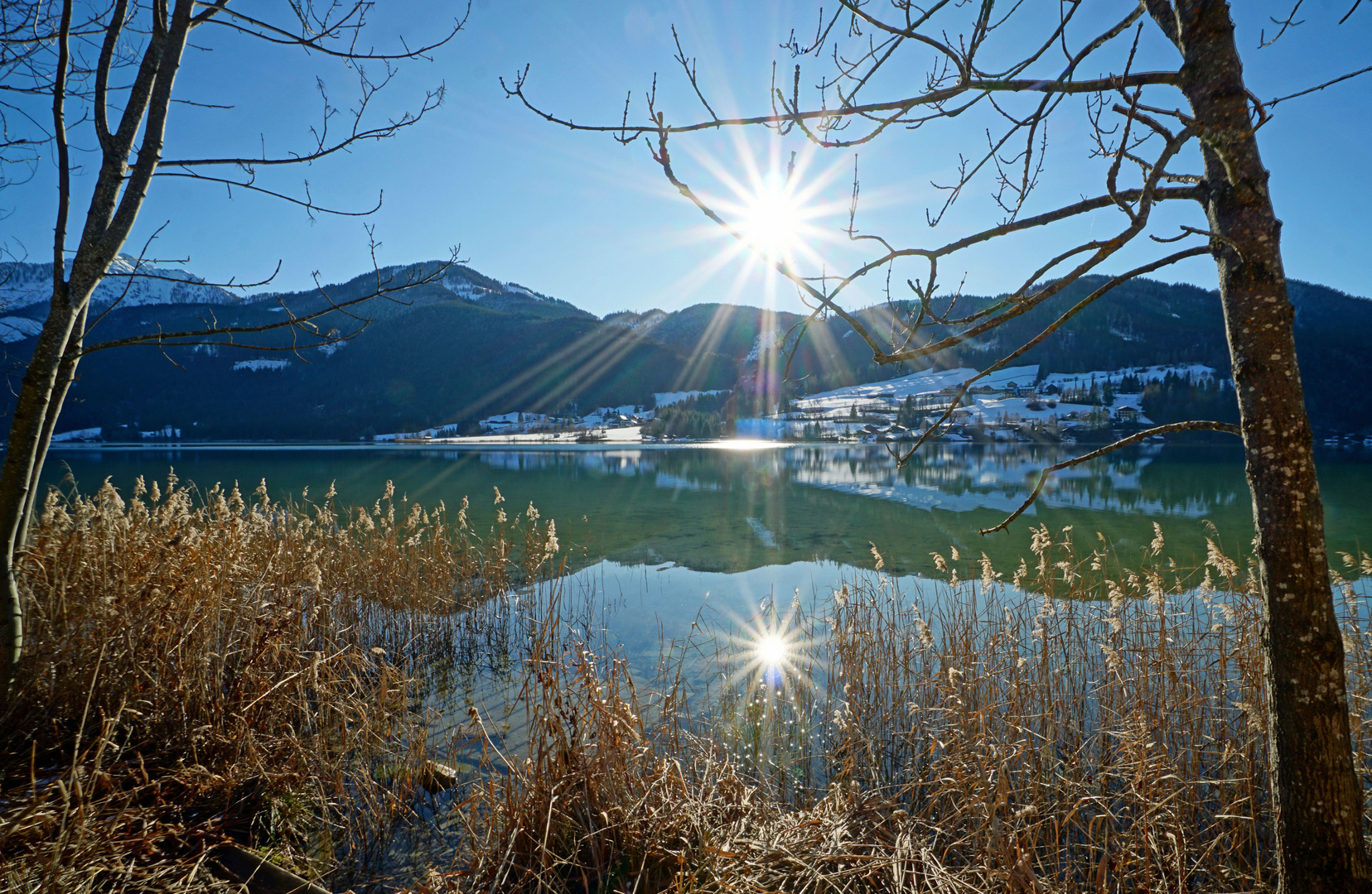 Spiegelung der Wintersonne