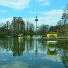 Spiegelung des Mannheimer Fernmeldeturm 