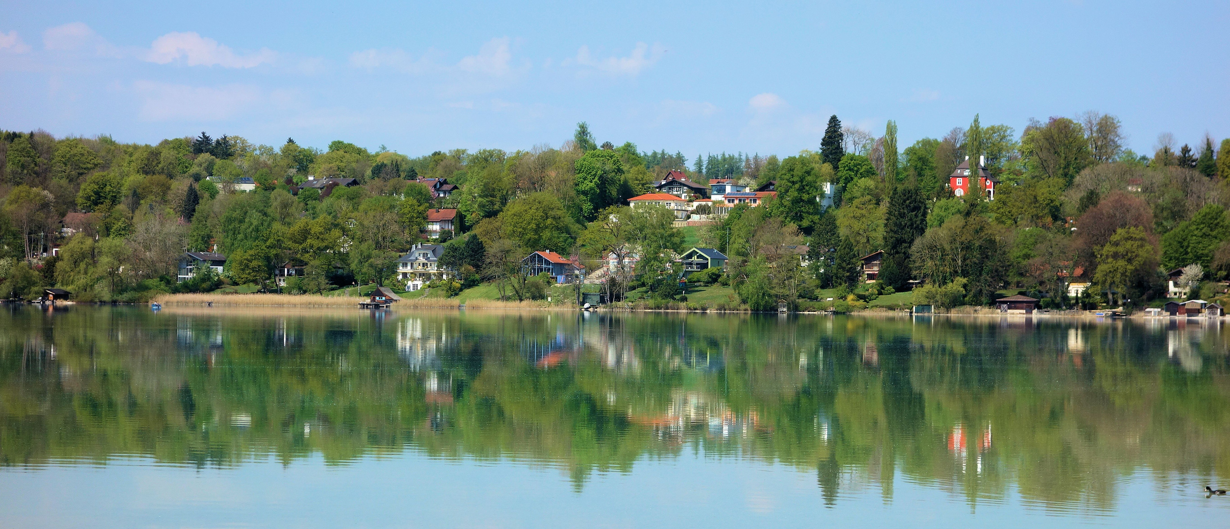spiegelung hechendorf am pilsensee Foto & Bild deutschland, europe