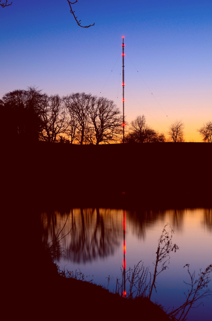 Spiegelung im Abendrot