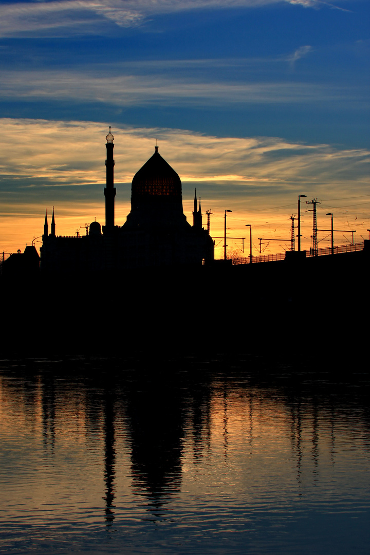 Spiegelung im Abendrot