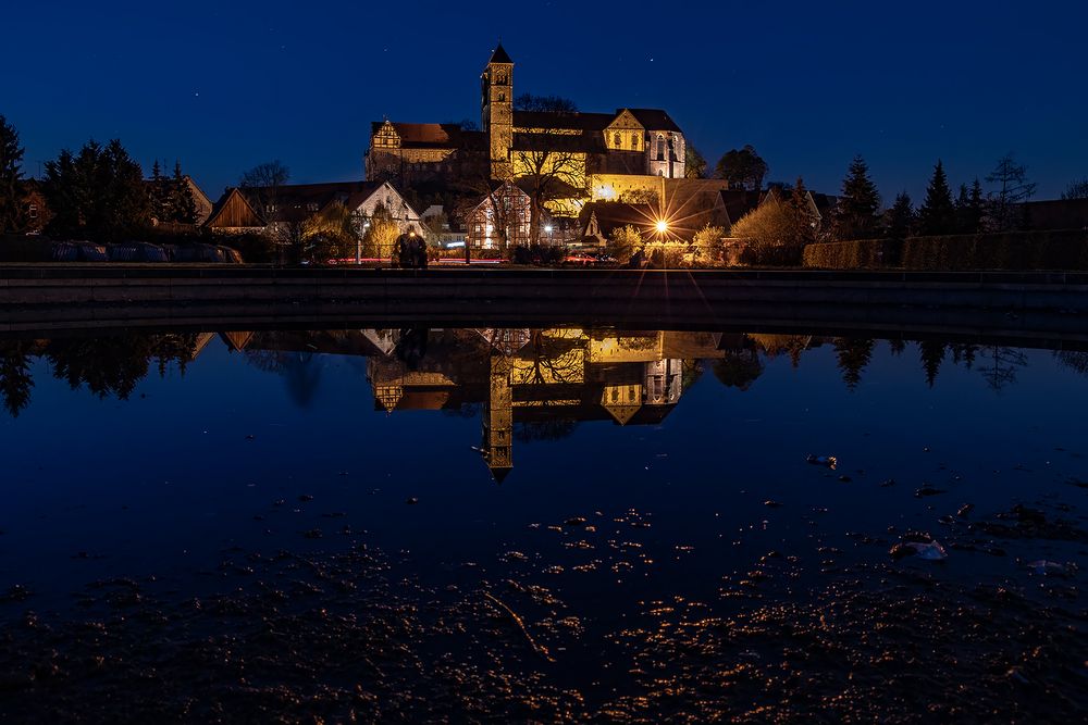 Spiegelung im Abteigarten...