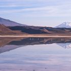 Spiegelung im Bergsee in Bolivien