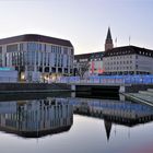 Spiegelung im Bootshafen Kiel Januar 2020