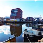 Spiegelung im Harburger Binnenhafen......