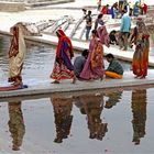 Spiegelung im heiligen See von Pushkar