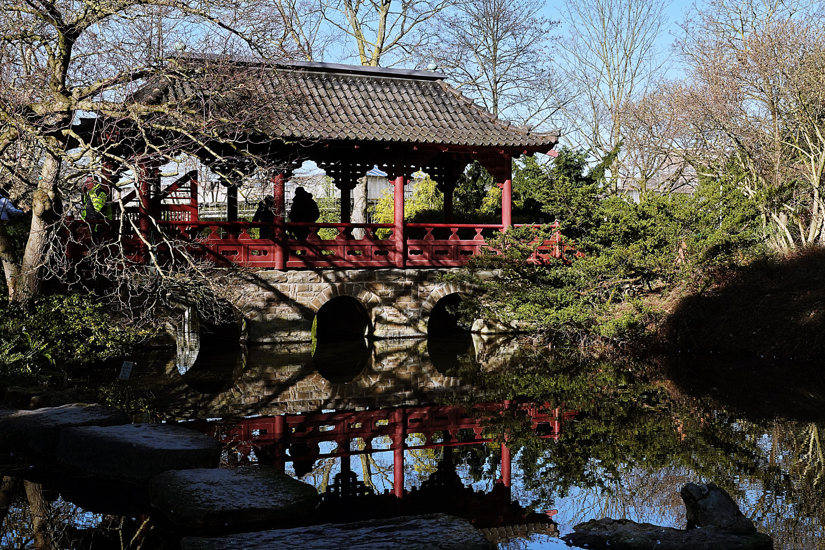 Spiegelung im Japanischer Garten in Leverkusen