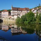 Spiegelung im Kocher in Schwäb. Hall