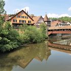 Spiegelung im Kocher von Schwäb. Hall