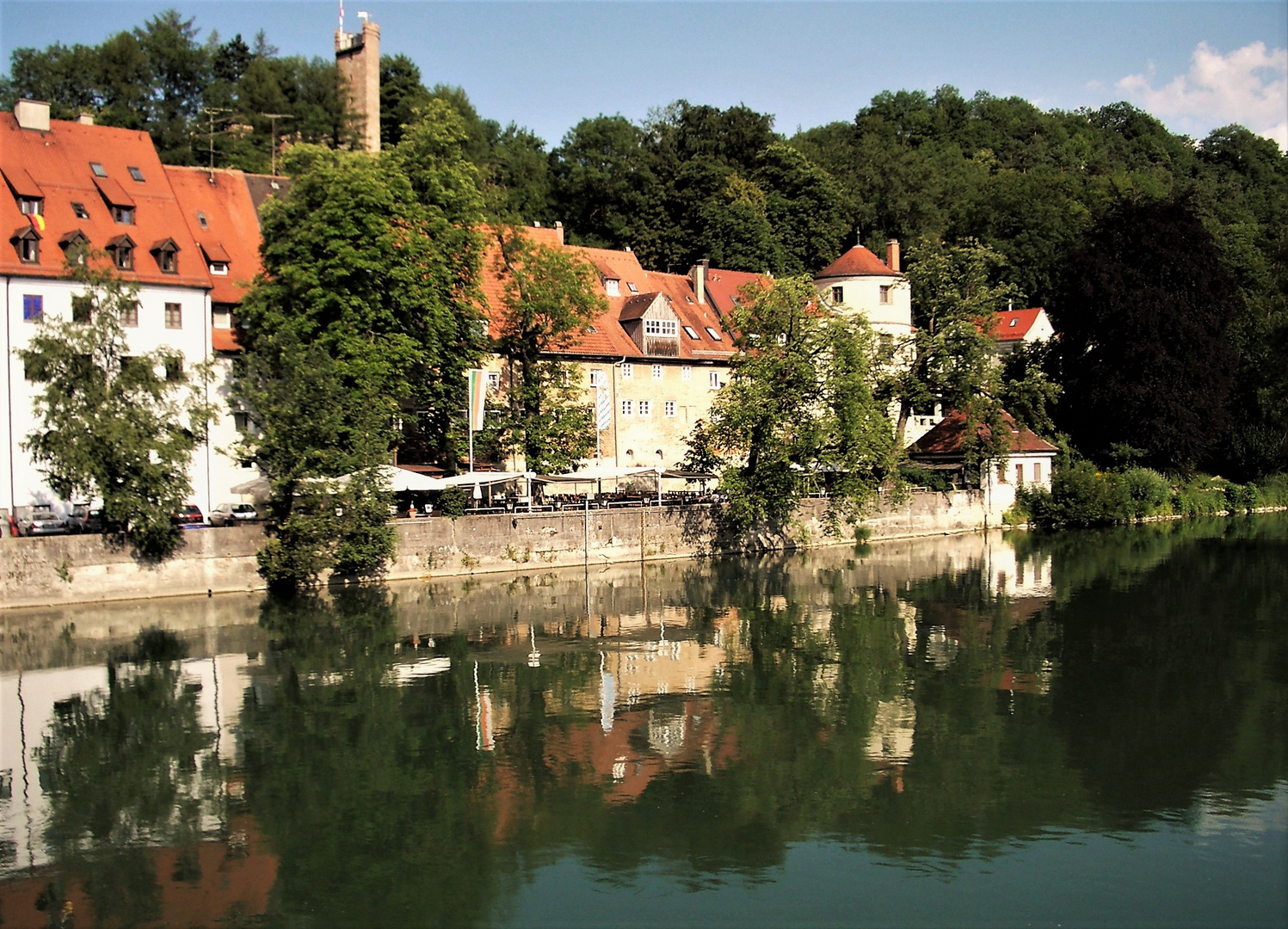 Spiegelung im Lech in Landsberg 