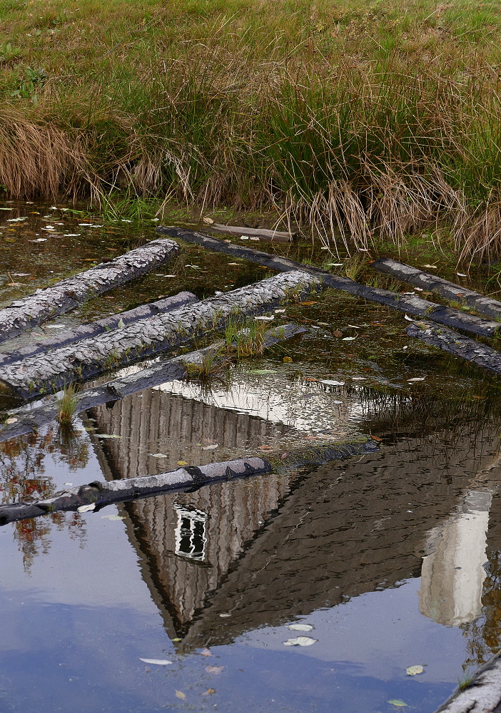 Spiegelung im Museumsdorf Seiffen 