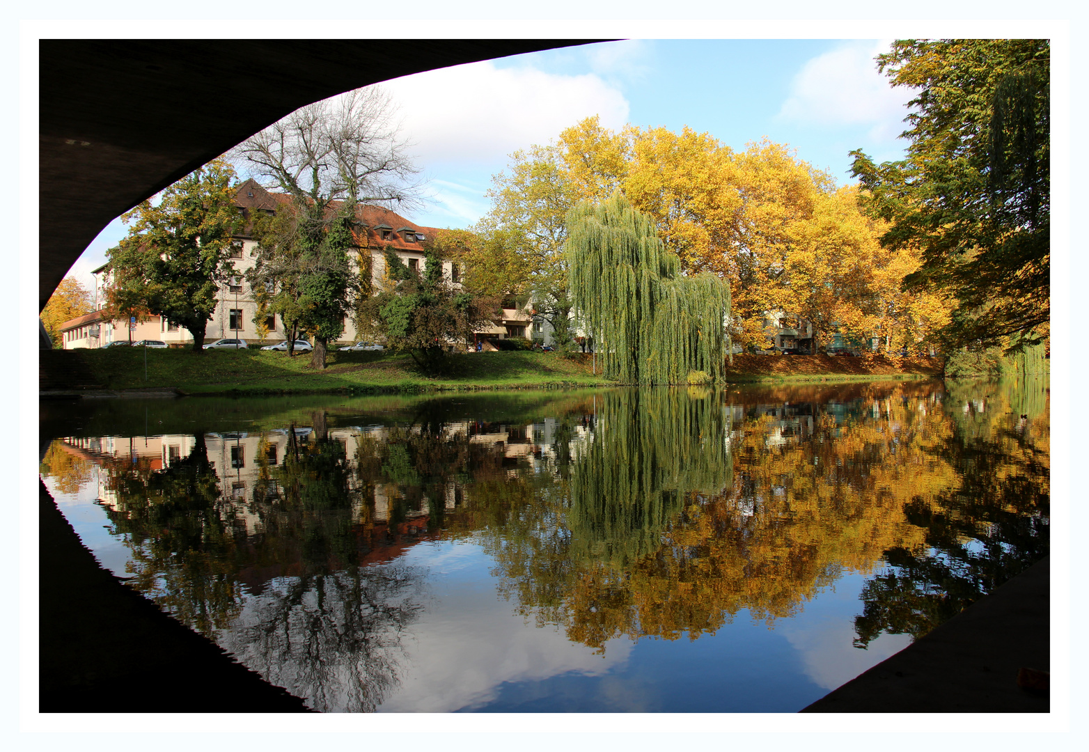 Spiegelung im Neckar