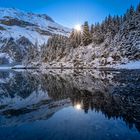 Spiegelung im Oeschinensee