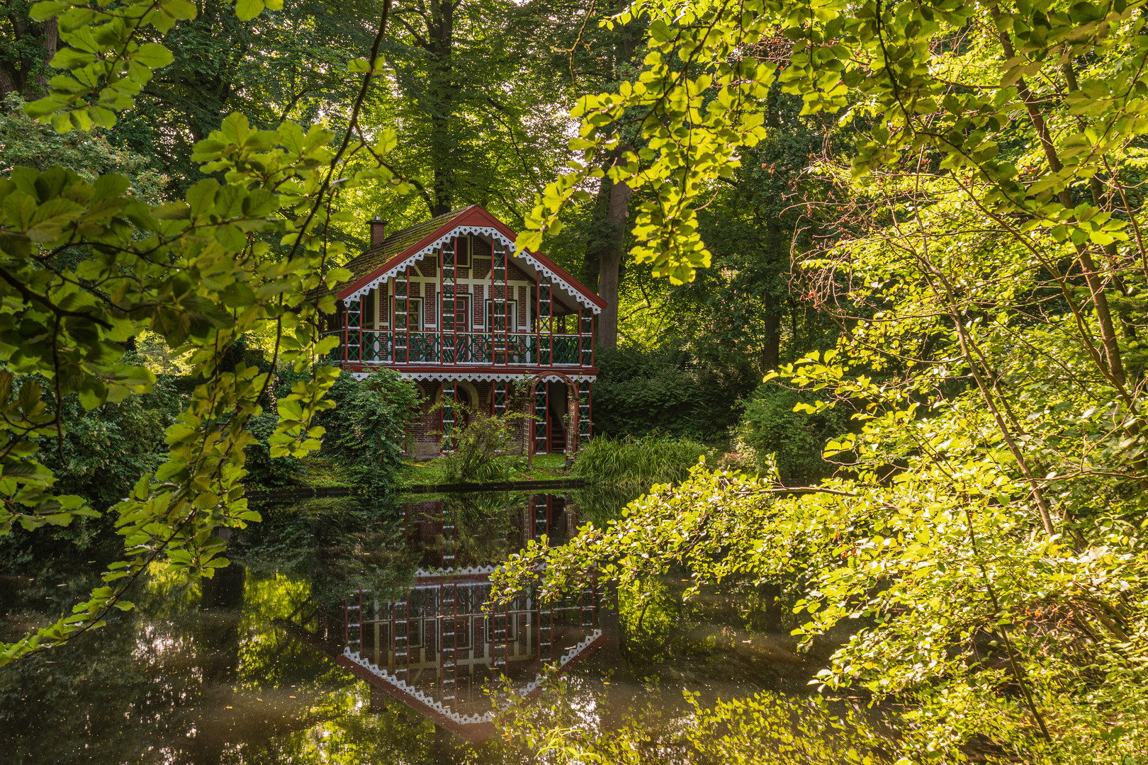 Spiegelung im Park Cuxhaven